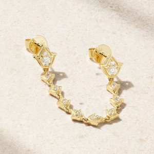 Pendientes de Lujo Flicker en Oro Blanco de 18K con Baño de Platino para Mujer - Joyería Moderna para Fiestas y Regalos - Product Image 1