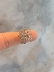 14K <b>Gold</b> Floral <b>Cocktail</b> <b>Ring</b> for Women Luxury Diamond Designer Flower <b>Ring</b> B2B Wholesale Jewelry Supplier - Product Image 2