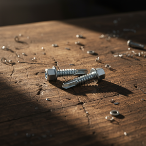 Tornillos Autoperforantes de Cabeza Hexagonal, Clase 8, Acero al Carbono, Zincados/Galvanizados, en Pulgadas/Métrico, para Techos y Estructuras, OEM Disponible, PDC - Product Image 1