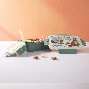 Lunch <b>box</b> with durable <b>plastic</b> body spacious compartments and airtight design ideal for keeping meals fresh for school office - Product Image 6