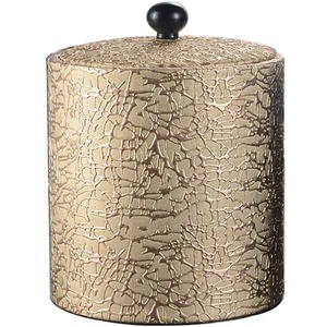 Round Stainless Steel <b>Ice</b> Bucket With Lid And Tongs Glam Design Double Wall Party Beverage <b>Cooler</b> - Product Image 2