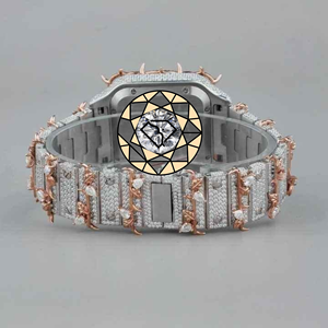 Reloj de Diamantes Moissanite, Reloj de Diseño de Lujo para Hombre, Diseño Personalizado, Joyería Hip Hop para Raperos, Reloj de Acero Inoxidable - Product Image 3