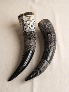 Cuerno para Beber Natural Ecológico Hecho a Mano, Material Orgánico Pulido, Estilo Vikingo, Imitación Antigua para el Hogar, Bodas, Fiestas - Product Image 4