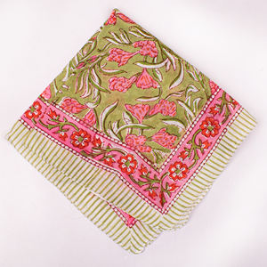 Colección de Verano EcoFriendly Craftjaipur, Pañuelo de Algodón Popelín Hecho a Mano con Estampado Floral/Geométrico, Estilo Bohemio de Lujo - Product Image 6