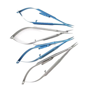 Professional 12cm Castroviejo Micro <b>Curved</b> <b>Scissors</b> Stainless Steel Ophthalmic Instruments Wholesale Manufacturer - Product Image 2