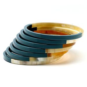 Bracelet en corne artisanal de qualité supérieure pour femmes, bijoux en corne de buffle naturelle avec finition polie lisse - Product Image 2