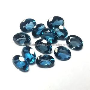 Topacio Azul Londres Natural AAA de 3x4 mm, Corte Oval Facetado, Certificado IGI, Piedra Preciosa Suelta para Joyería, Directo del Fabricante - Product Image 2
