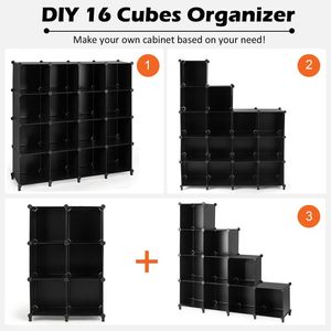 16-Cube <b>Plastic</b> Storage Organizer with Rustproof Steel <b>Frame</b> Cube Storage Bins - Product Image 2