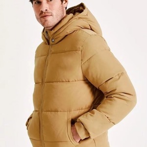 2026 Plus Size Bubble <b>Coat</b> Jacket Men Puffer <b>Coats</b> <b>Winter</b> Bomber Puffer Jackets For Men Light Brown Color Bubble Jacket for Men - Product Image 4