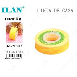 Nastro Iln Gasa 2,5 cm x 35 m giallo per artigianato e decorazioni - Product Image 1