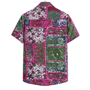 Camisa Tropical Hawaiana de Verano para Hombre, de Algodón y Lino, Formal, de Manga Corta, Talla Grande, con Estampado Floral Vintage, Famosa - Product Image 4