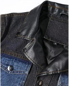 Customized Design Varsity Jacket Stand Collar <b>Covered</b> <b>Button</b> Closure Eco-Friendly Breathable Quick-Dry Cotton Wool Fabric Front - Product Image 6