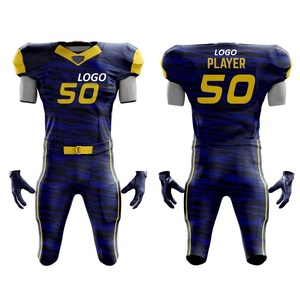 Ensemble d'uniformes de football américain personnalisés en maille épaisse, maillot de football de haute qualité avec broderie en sergé, tenue d'équipe - Product Image 4