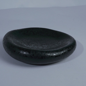 <b>Black</b> Speckled Round Ceramic Porcelain Eco-Friendly Durable Japanese Style Dishwasher Safe Serving Dish for Restaurant Party - Product Image 5