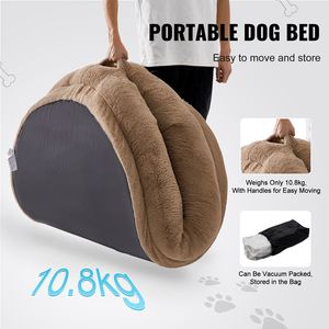 Cuccia per Cani XL a Forma Ovale con Rivestimento in Finta Pelliccia di Coniglio e Schiuma Ortopedica a Nido d'Ape - Product Image 4