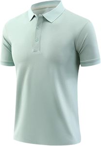 Men's Unisex Golf Collar Casual for <b>Shirt</b> Front Logo 100% Cotton Solid Color <b>Button</b> Front <b>Half</b> Sleeve Breathable 220g Fabric - Product Image 3
