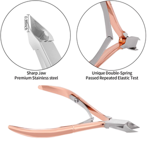 Coupe-ongles professionnel de qualité salon avec poignée antidérapante, outil en acier inoxydable durable pour les soins des ongles des doigts et des orteils - Product Image 4
