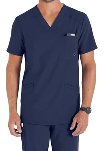 OEM High Quality Latest Design Men Scrub <b>Tops</b> Adjustable Wholesale Breathable <b>Top</b> Ranking Product Men Scrub <b>Tops</b> for Adult - Product Image 4