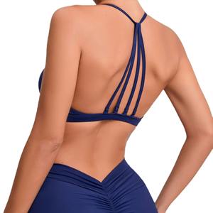 Sujetador deportivo de compresión ajustable para mujer, con espalda cruzada, efecto push-up, para gimnasio, entrenamiento y yoga, venta al por mayor - Product Image 2