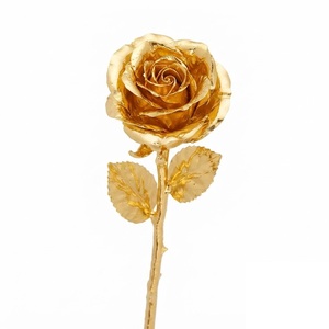Rosa Real Bañada en Oro de 24K Hecha a Mano, Rosa Eterna Chapada en Oro Rosa para el Día de San Valentín, Día de la Madre y Bodas - Product Image 2