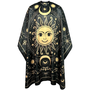 HYSAF APPARELS CO Cape de Coiffure Professionnelle Noire Réglable en Polyester Résistant à l'Eau avec Logo Personnalisé pour la Coupe de Cheveux - Product Image 2