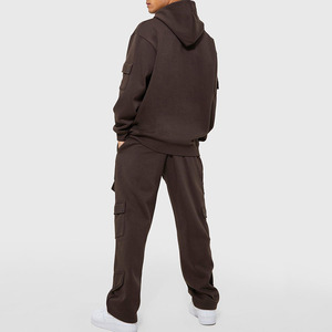 Survêtements d'hiver à capuche légers en molleton 100 % coton de haute qualité, antibactériens, avec logo personnalisé pour hommes – Conception sur mesure en gros - Product Image 4