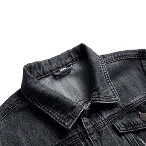 Nouvelle veste en jean décontractée de style vintage, vente en gros d'usine, respirante, antibactérienne, écologique, manches longues, 100% coton pour hommes - Product Image 4