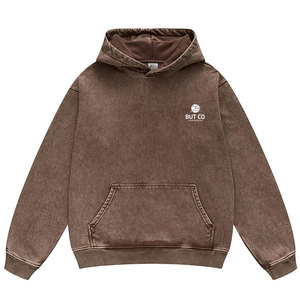 Sweats à capuche streetwear de haute qualité effet délavé, vêtements d'hiver, sweats à capuche effet délavé sur mesure - Product Image 1