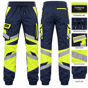 Construction Mining Reflective Hot Sale 100% Polyester <b>Orange</b> High Visibility Waterproof <b>Hi</b> <b>Vis</b> Work Pants - Product Image 1