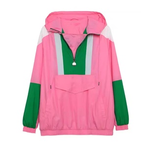 Men's Winter <b>Jacket</b> with Hood Short Zip Pullover Windbreaker for Outdoor Sports Lightweight Casual Outerwear with Front Pocket - Product Image 1