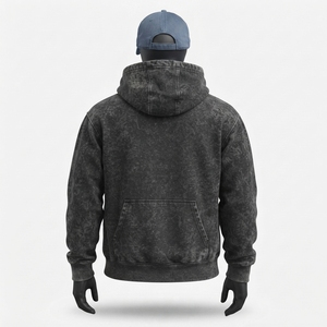 Sweat-shirts à capuche délavés pour hommes, best-sellers, style streetwear oversize tendance avec personnalisation de marque, fabrication directe usine - Product Image 6