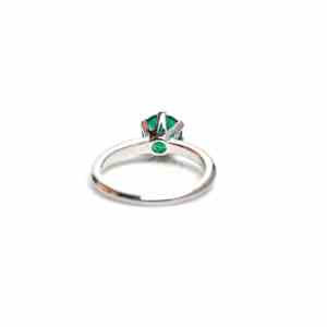 Bague de fiançailles en onyx vert en argent sterling 925, pierre précieuse ronde taille brillant, faite à la main, plaquée or 14 carats, pour mariage et fêtes - Product Image 6