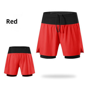 Pantalons de sport 2-en-1 personnalisés pour hommes, de haute qualité, à séchage rapide, respirants, avec poche arrière - Product Image 2