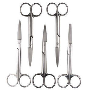 Ciseaux professionnels pour manucure et pédicure, en acier inoxydable, lame droite, ciseaux à cuticules, ciseaux à sourcils pour ongles et cils - Product Image 1
