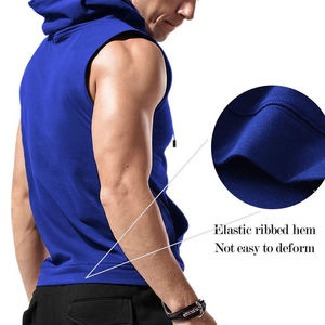 Sudadera con Capucha Deportiva Unisex Personalizada, Cómoda, sin Mangas, con Bolsillo, 100% Algodón, de Secado Rápido y Transpirable - Product Image 3