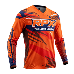 Maillot de motocross respirant imprimé de qualité supérieure, vêtements de course avec impression par sublimation, marques de course, commandes personnalisables, maillot de motocross - Product Image 2