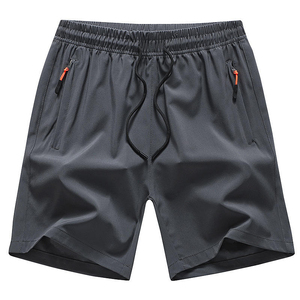 <b>Men's</b> Solid Color Drawstring <b>Shorts</b> Quick Dry Polyester Casual Bermuda <b>Shorts</b> <b>with</b> <b>Zipper</b> <b>Pockets</b> OEM Customizable - Product Image 3