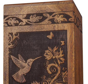 Urnas funerarias decorativas modernas de madera para adultos, urnas hechas a mano para hombre y mujer - Product Image 3