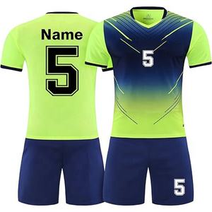 Uniforme de Fútbol, Voleibol, Personalizado, Conjunto de Camiseta de Manga Corta y Pantalones Cortos para Hombre y Mujer, con Nombre, Número y Logotipo del Equipo, 100% Verano - Product Image 3