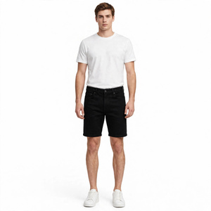 <b>Men's</b> Washed Denim Bermuda <b>Shorts</b> Mid Waist <b>Zipper</b> Fly Casual Style <b>Pockets</b> Spandex/Cotton Woven Fabric Front Quick Dry BD - Product Image 2