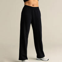Nouveauté : Pantalon de survêtement femme en molleton 100% coton, coupe oversize, avec cordon de serrage, jambe large, personnalisable, pour l'hiver, vente en gros