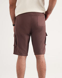 Pantalones Cortos Cargo Texturizados para Hombre, de Algodón y Poliéster, Tejido Piqué, Casuales de Verano, Cintura Elástica con Cordón, Bolsillos, Logotipo Personalizado OEM - Product Image 5