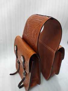 Bolsa de sillín de caballo de cuero genuino hecha a mano de calidad superior tamaño personalizado diseño deportivo simple para montar para exportación - Product Image 5