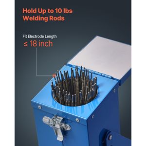 Four de séchage portable pour électrodes de soudage, capacité 10 lb, 230W 120V, séchage rapide, 18 pouces S, pour l'essorage des électrodes et les fournitures de soudage - Product Image 3