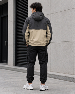 Men's Rain Jacket Lightweight Waterproof <b>Raincoat</b> <b>with</b> <b>Hood</b> Half-Zip Packable Windbreaker Jacket Hiking Cycling - Product Image 4