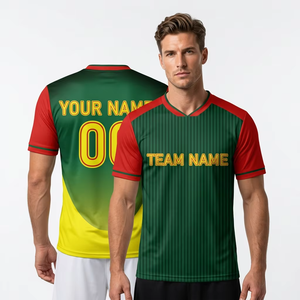เสื้อฟุตบอลแขนสั้นผ้าตาข่ายระบายอากาศคุณภาพสูงสำหรับทุกเพศ พร้อมชุดยูนิฟอร์มครบชุดพร้อมโลโก้สั่งทำ - Product Image 5