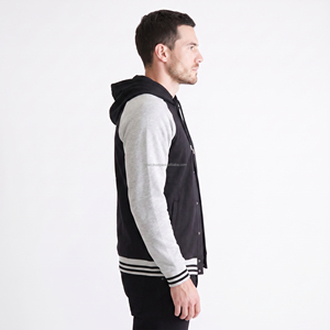 Chaqueta Varsity de Invierno Personalizada para Hombre, de Algodón y Forro Polar, Manga Raglán, Chaqueta de Béisbol con Servicio de Bordado Personalizado en la Parte Delantera - Product Image 3