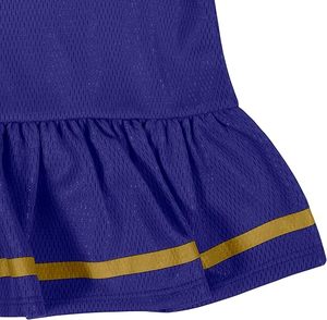 Robe en jersey pour bébé fille des Baltimore Ravens avec bloomers, tenue de sport à thème football en maille or et violet - Product Image 4