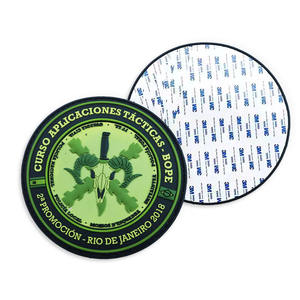 Death Works Sniper 3D Embossed Rubber Patch Round Stick-On Badge <b>Purple</b> Black Moon Design - Product Image 5