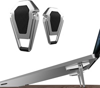 Support de clavier portable en alliage de zinc, mini, invisible, ergonomique, pour ordinateur portable de 10 à 15,6 pouces, avec fonction de refroidissement